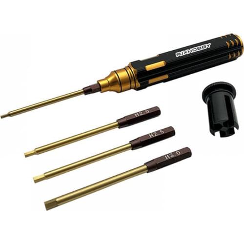 6.35mm Hex Screwdriver Bit 1.5/2/2.5/3mm 4 In 1 For RC Airplane Aircraft Model Disassembly And Repair Tool