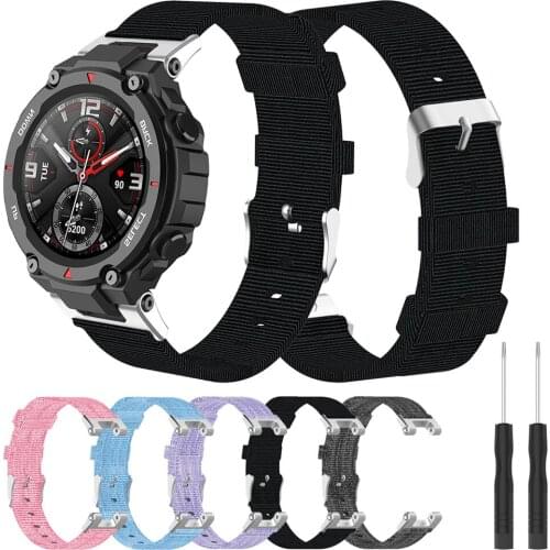 Nylon Watchband For Huami Amazfit T-Rex A1918 Wristband Strap Samrt Watch Band Replacement Bracelet Accessories