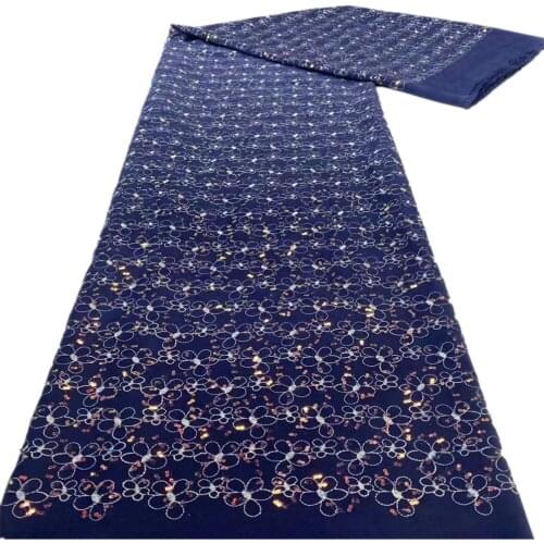 Latest High Quality African Nigerian Tulle Lace Fabric Embroidery French Dress JY-140