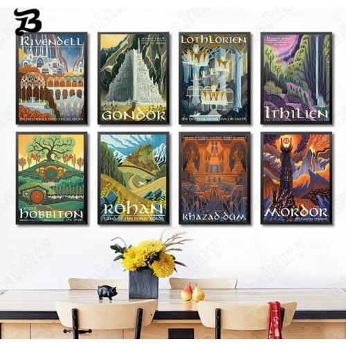 Landscape Travel Canvas Poster Nordic Print Wall Art Painting Home Decoration Modern Wall Pictures for Living Room Scenery Decor