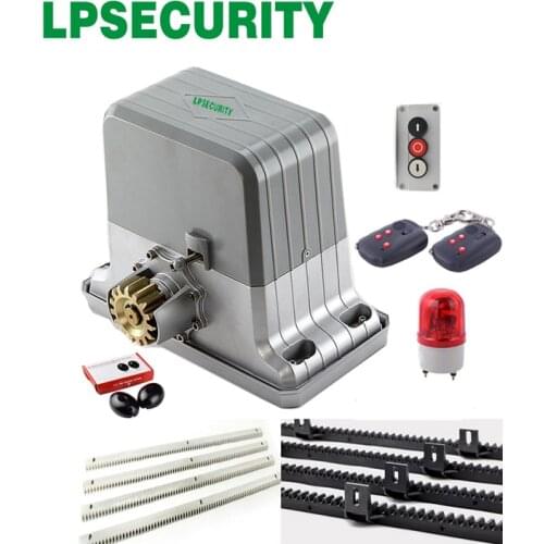 Factory Direct 1800KGS Automatic Sliding Gate Motors opener with 4m 5m 6m racks,1 pair photocells, Alarm Light,push button