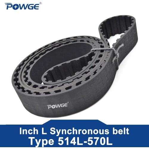 POWGE Trapezoid L Timing belt C=405/408/412/420/427 Width 050/12.7mm 075/19.1mm 25.4mm Synchronous Belt 405L 408L 412L 420L 427L