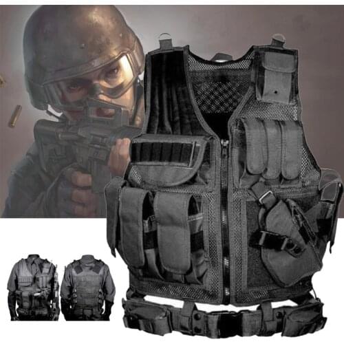 Outdoor Adventure Safety Tactical Equipment Multi-pocket Army Vest Detachable Tactical Trainning Vest