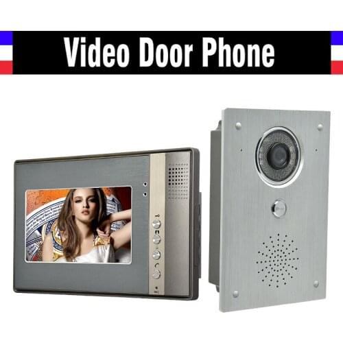7" LCD monitor video intercom video door phone system video interphone doorbell kits IR Night Vision aluminium alloy Camera