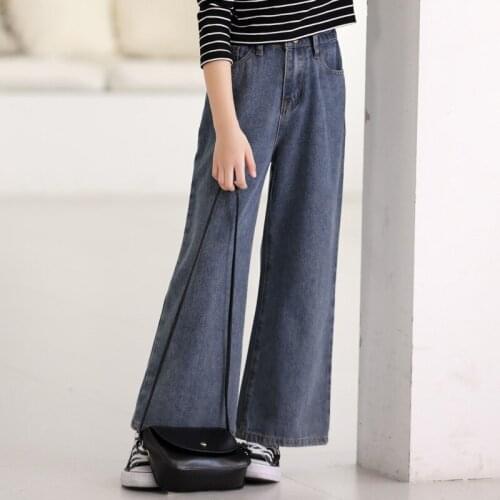 YourSeason Fashion Kids Girls Wide Leg Jeans Autumn Spring 2020 Mother And Daugther Casual Straight Long Trousers Clothes