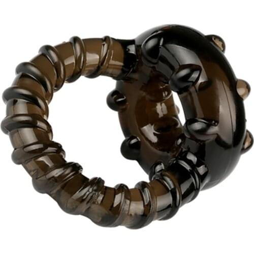 1PCs Penis Enhancer Orgasm Erotic Time Delay Penis Ring Double Cockring Lock Ejaculation Sexo Erection Rings Sex Toy for Men