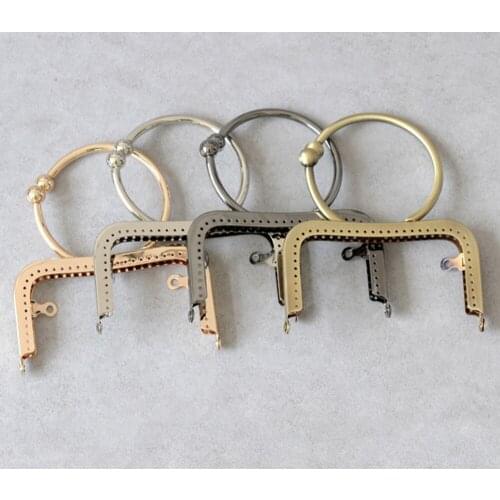 10pcs DIY 12.5cm Ring Handle Metal Purse Frame Handle for Bag Sewing Craft Tailor Sewer