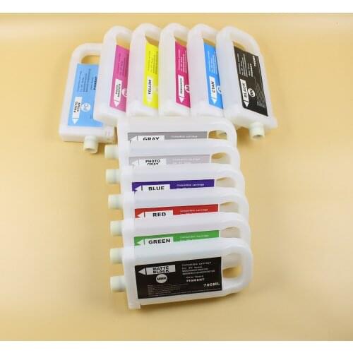 12pcs/lot 700ml Empty refillable ink cartridge for Canon IPF 8100 8110 9100 9110 printer without chip