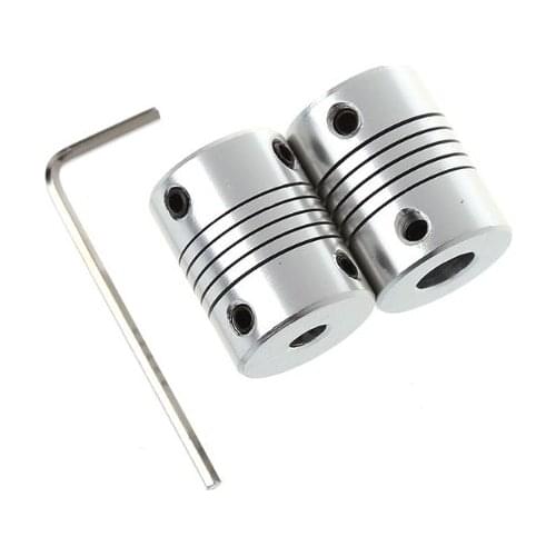 2Pcs 3D Printer Motor Shaft Coupler 5x8mm Flexible Coupling For RepRap Prusa