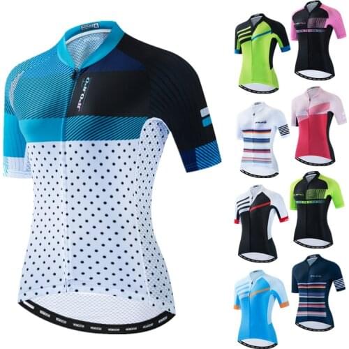 2021 Women Cycling Jersey Tops Summer Mountain Bicycle Clothing Maillot Ciclismo Short Sleeve MTB Bike Jersey Team Cycling Shirt
