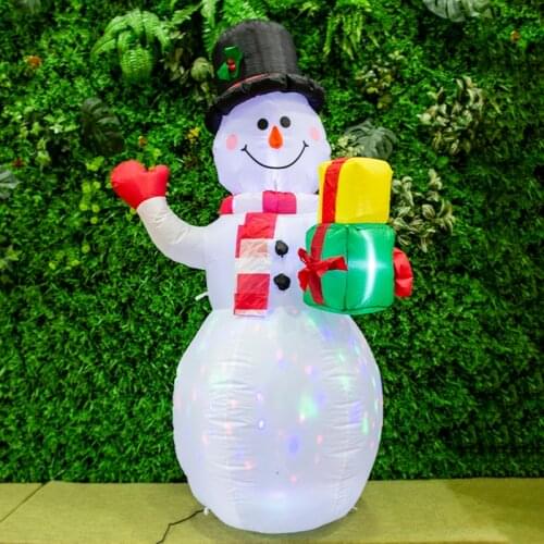 240cm Christmas Inflatable Snowman Doll Garden Toys Christmas Decorations LED Night Light Figure New Year 2021 UK US EU Plug