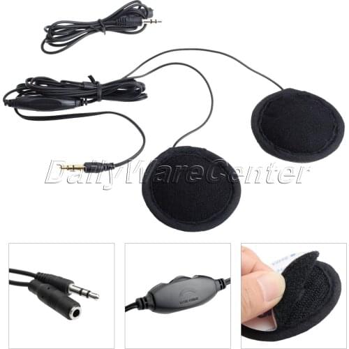 3.5mm Motorcycle Motorbike Helmet Headset Stereo Speakers Headphones Volume Control Earphone for MP3 GPS Navigation Phone Music