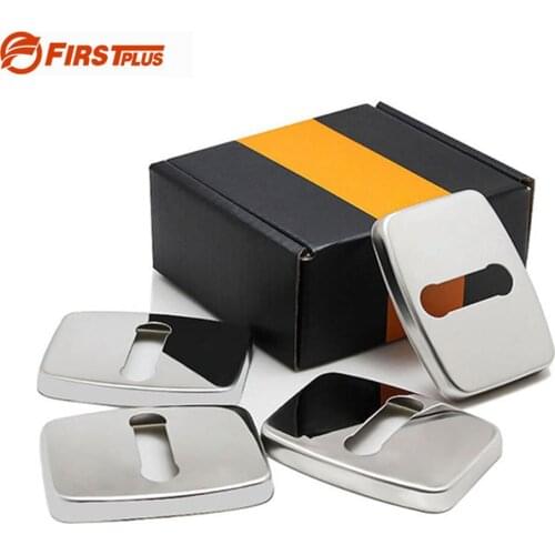 4 x Stainless Steel Door lock Striker Cover For BMW X1 X3 X5 X6 All Series Door Lock Protector Locking Plate Protectors
