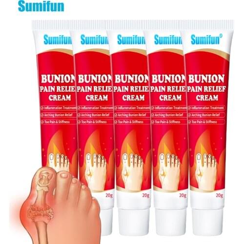 5pcs Bunion Pain Relief Cream Joint Toe Pain Relief Stiffness Inflammation Treatment Arching Bunion Pain Relief Ointment 20g
