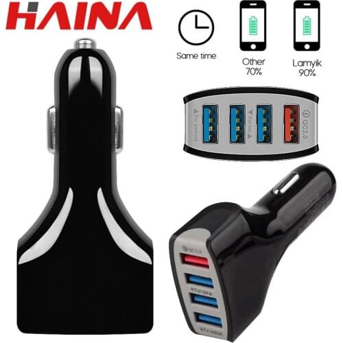 4 Port USB Car Charger 7A Quick Charge 3.0 Mobile Phone Fast Charging QC 3.0 For iPhone Samsung Huawei Xiaomi Cell Phone