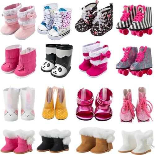 More Than 10 Different Styles of Doll Boots 7cm Doll Shoes for 18 Inch American &43Cm Baby New Born Doll Accessories