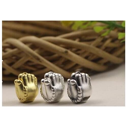 3D 100% 999 Silver Beads Pure Silver Lucky Symbol Beads Good Luck Wealth Beads DIY Bracelet Beads