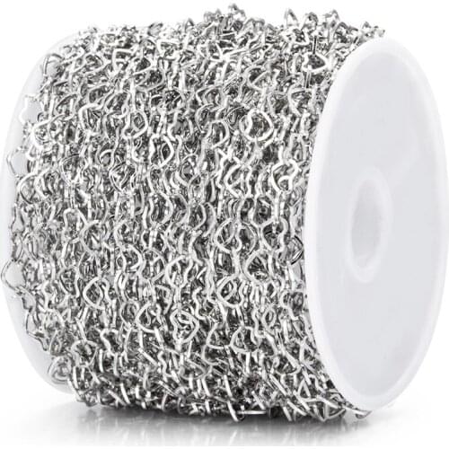 1 Meter Heart Shape Chain Peach Hearts Bracelet Necklace Lover Chains For Jewelry Making Accessories DIY Handmade Craft Supplies