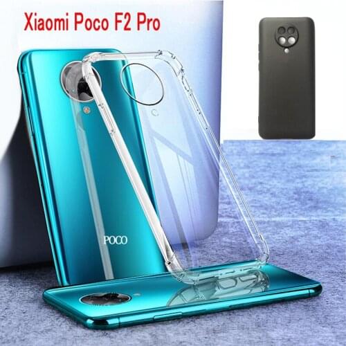 Poco F2 Pro Case Phone Protective Shell Case For Xiaomi Poko F2 Pro Airbag Black Soft Back Cover 6.67 Inch