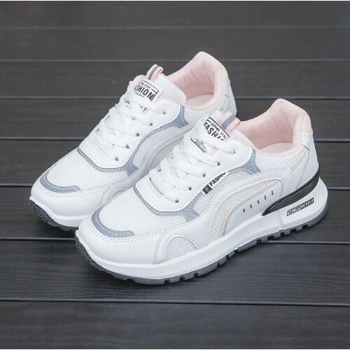 Damyuan Four Seasons Womens Vulcanized Shoes 38 Mesh Breathable Womens Sports Casual Shoes Fashion Low-top Womens Sneakers 40