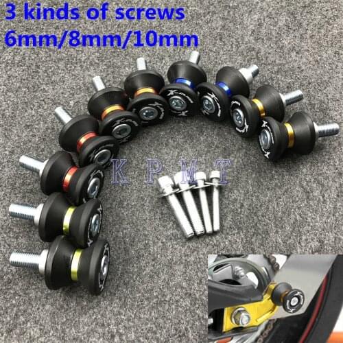 For KAWASAKI NINJA 250R 88-14, NINJA 300 13-15, NINJA 400R 10-12, NINJA 650R 06-15 ER-6F/N 03-15 10mm Swingarm Sliders Spools
