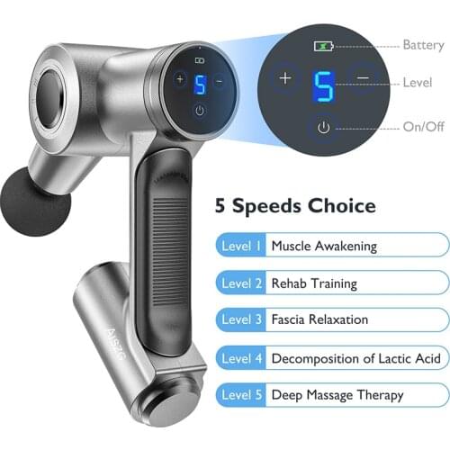 Electric Massage Gun Gear Fascia Gun Deep Tissue Neck Body Back Muscle Massager Relaxation Pain Relief Exercise