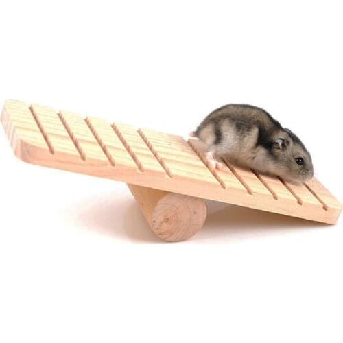 Pet Toy 1 Pack Hamster Seesaw Gift, Anti-Slip Groove Design, Small Animals Squirrels Gerbils Mice Dwarfs Rats, Rest and Play