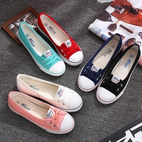 Comemore Women Shoes Female Flats Breathable Casual Canvas Shallow Sports Shoes Womens Sneakers Fashion Comfortable Sneakers