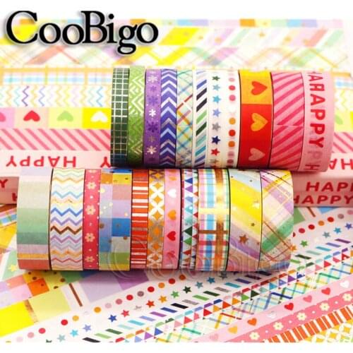 27 Pcs/Set Rainbow Washi Tape Kawaii Masking Tape Decorative Adhesive Tape for Photo Album Diary Scrapbooking Gift Wrapping