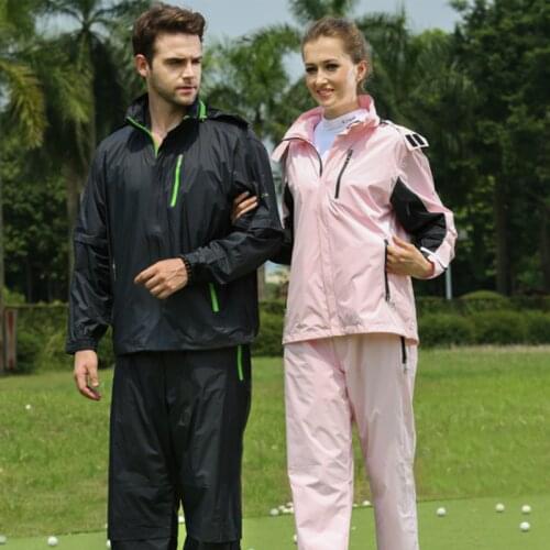 Thick Golf Rain Coat Set Women Travel Fashion Camping Pink Waterproof Impermeable Rain Coat Outdoor Capa De Chuva Rain Gear 60