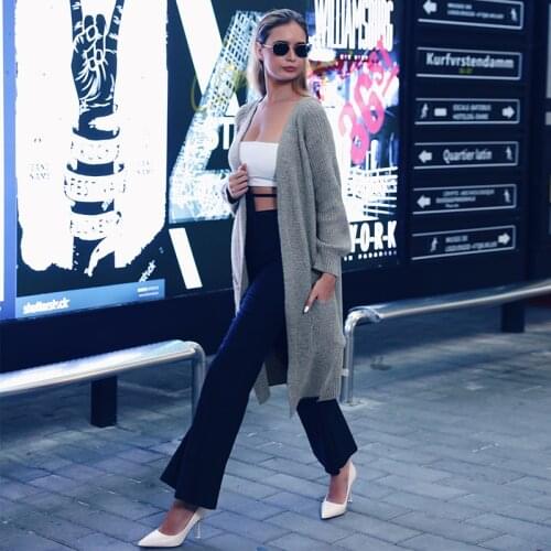 Korean Winter Womens New 2019 Loose Long Sleeve Knit Sweater Cardigan Coat Thick Winter Women Cardigans Sweater