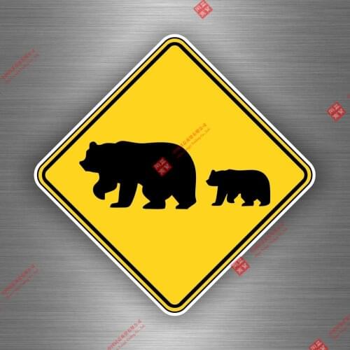 Hot Sell PersonalitySticker Car Moto Biker Bomb Jdm Decal Bumper Tuning Bear Grizzly Warning Sign for JEEP Van Bik