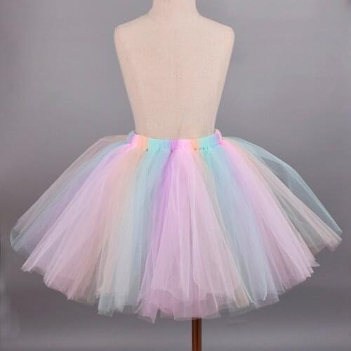 Girls Fluffy Unicorn Pastel Rainbow Tutu Skirt Baby 1st Birthday Unicorn Party Costume Cake Smash Fits Newborn to Young Girl