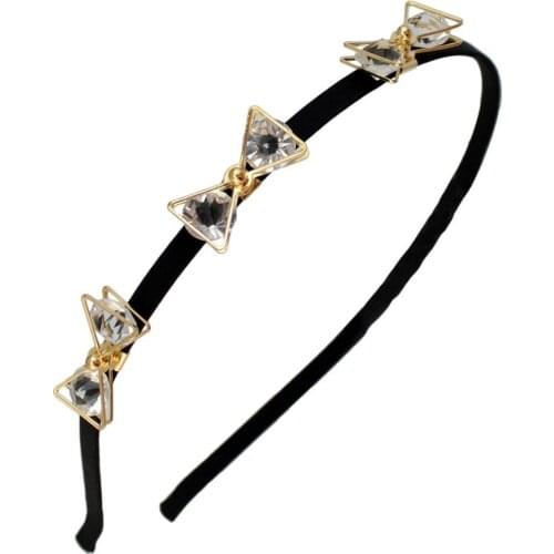 Fashion Bow Crystal Hairbands Head Bands Girl Women Party Crown Tiaras Headdress Wedding Hair Accessories