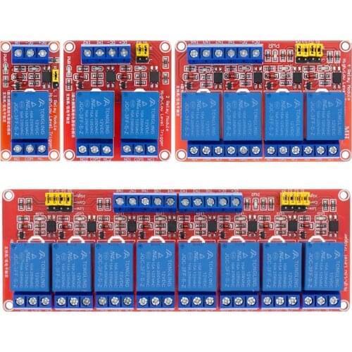 Relay module 1 2 4 8 Channel 12V Relay Module Board Shield with Optocoupler Support High and Low Level Trigger for Arduino