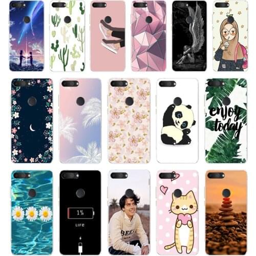 J Soft Phone Case For Alcatel 1S 2019 5.5''inch Fashion Pattern TPU Silicone Cover flower Painted Soft Case