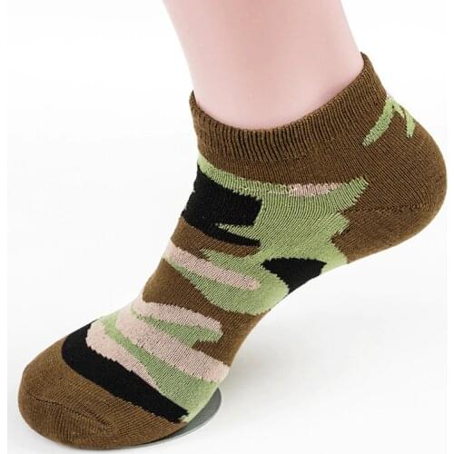 1 Pairs Mens Socks Spring and Summer Cotton Camouflage Army Style Casual Boat Socks Man Short Socks