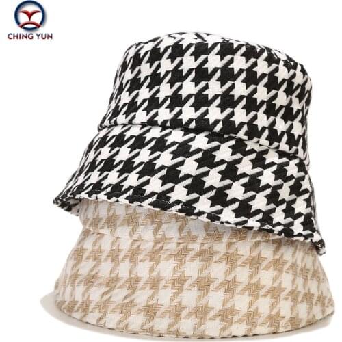 New Hat autumn and winter Plaid rough pattern intensification Leisure beach fishermanhat men and women keep warmr elaxation hats