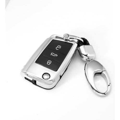 2019 NEW Key Cover Key Case Key Bag For VW Golf 7 MK7 Polo Seat Leon Skoda Octavia Folding Remote Fob Cover Keys Protector Cover