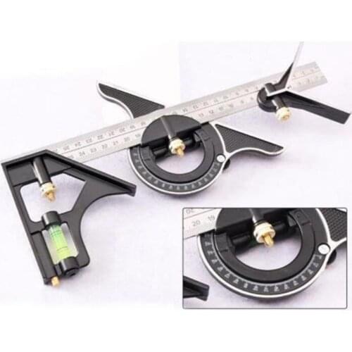 NEW 300mm Combination Square Angle Ruler Horizontal Moving Steel Rule Adjustable Multi-Functional Measuring Tools Accessories