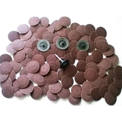 New 50pcs 2" 36-320# Roloc sanding disc Roll lock Type R abrasive disc quick chang disc for metal