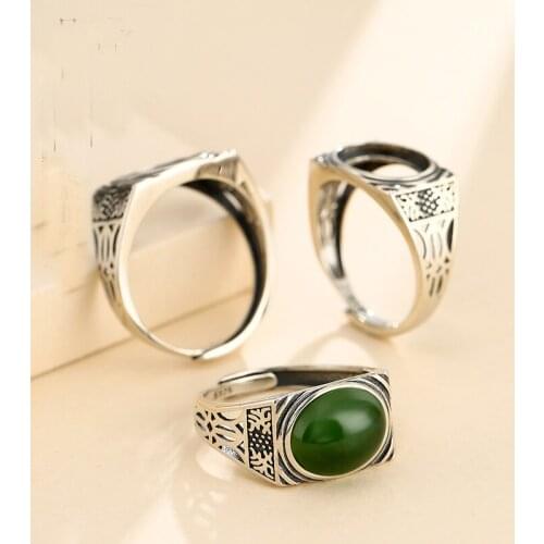 10*12mm 925 STERLING SILVER MEN Women Semi Mount Bases Blanks base blank Pad ring Setting jewelry findings diy A5983