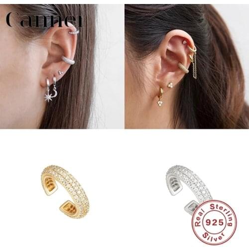 925 Sterling Silver Earcuff Clip Earrings Luxury AAAAA Zircon Earrings For Women Fairy Cartilage Clip On Earring Fine Jewelry W4