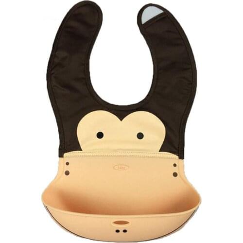 Boy Girl Bib Saliva Waterproof Silicone Towel Bib Children Cute Printed Cartoon Bib 0-3Y F