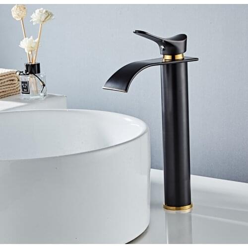 BECOLA Bathroom Faucet Basin Mixer Black/Brushed/Chrome Tap Antique Brass European Style Waterfall Faucets Freeshipping
