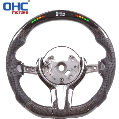 Carbon Fiber M LED Performance Steering Wheel compatible for F20 F22,F23 & F45 F30 X5 X6 F33,F36 F87 M2,F80 M3,F82 F83 F15