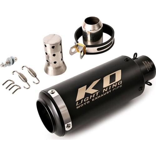 Universal 38-51 mm Exhaust Muffler Pipe Motorcycle Black Escape with Removable Db Killer Stainless Steel for Z1000 Z300 ZX10R