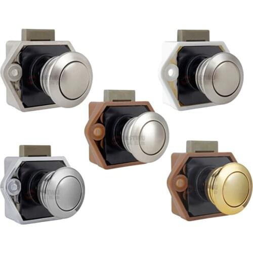 3 year warranty Camper Car Push Lock Easy Use Automatic Caravan Boat Motor Home Cabinet Drawer Latch Button Lock Furniture Parts