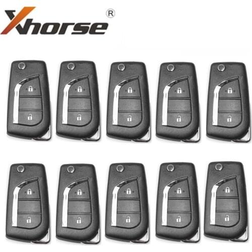 XHORSE XKTO01EN for Toyota Universal Remote Key 2 Buttons for VVDI Key Tool VVDI2 (English Version) 10 pcs / lot