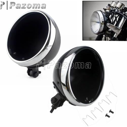 Universal 7" LED Headlight Motorcycle Retro Headlight Housing Headlamp Shell For Harley Yamaha Honda Cafe Racer Bobber Triumph
